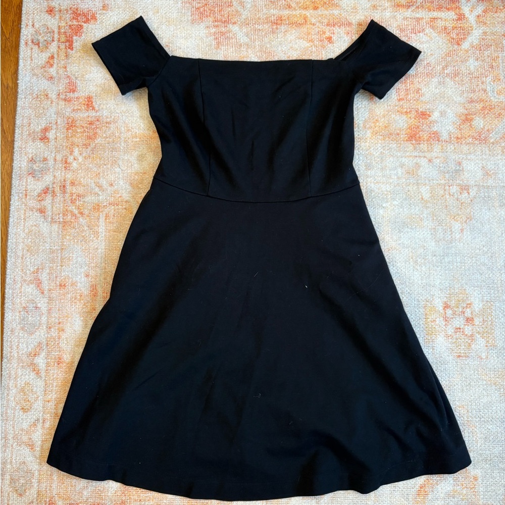 Free People Black Off-Shoulder Mini Dress